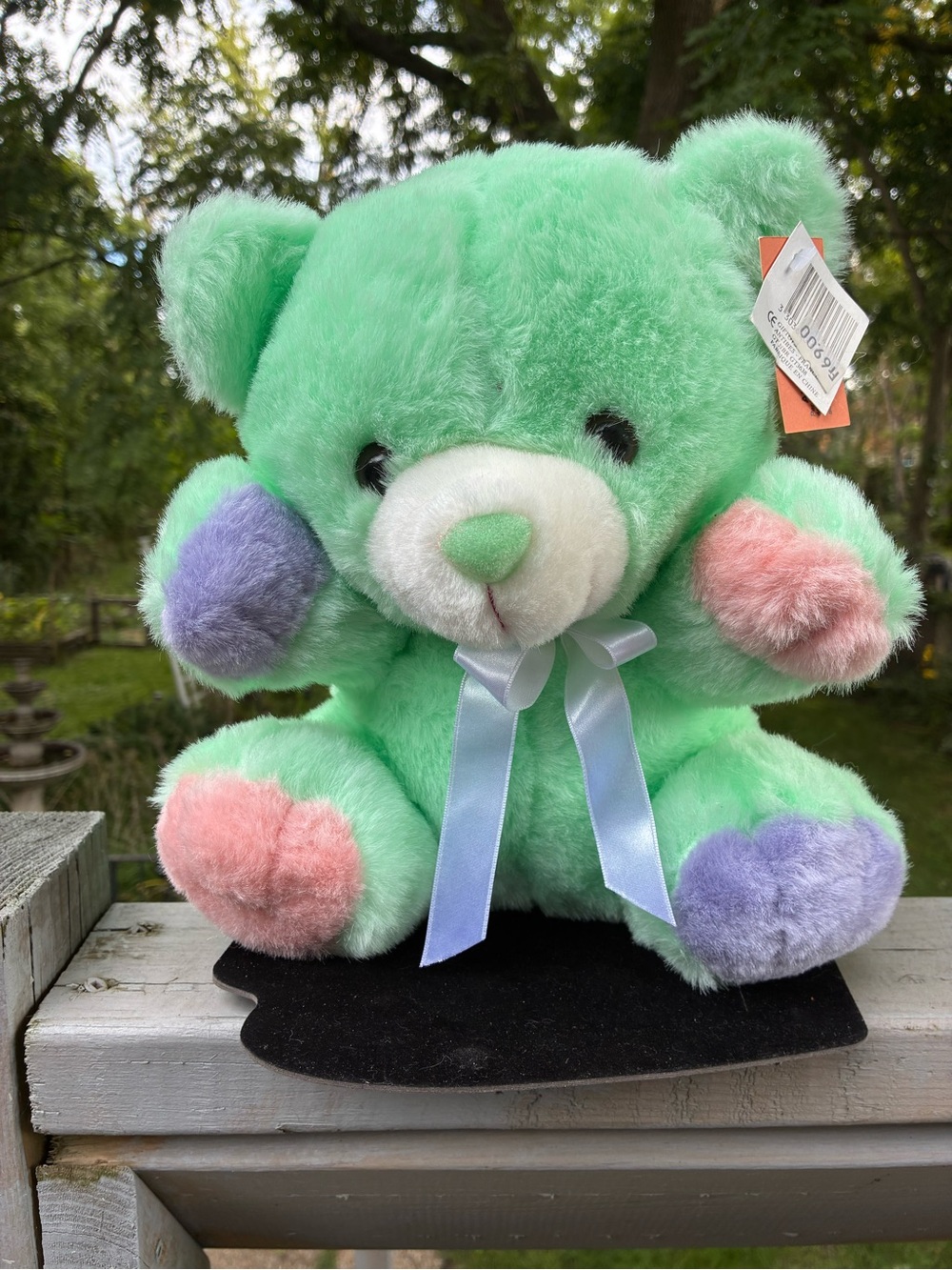 NWT Vintage French Giftoys Pastel Stuffed Teddy Bear